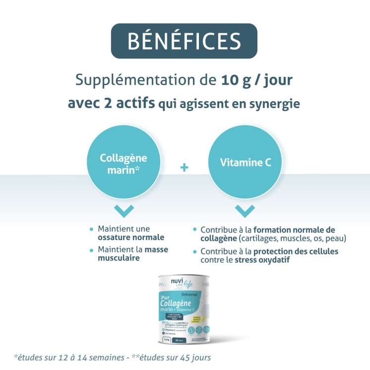 Pure marine collagen with natural vitamin C and lemon flavour